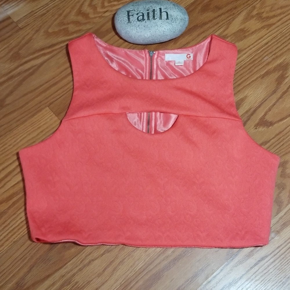 Vgt G by guess shortie top size lg
